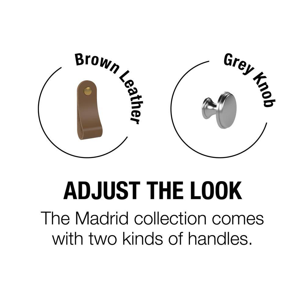 Brown Leather Grey Knob

ADJUST THE LOOK

The Madrid collection comes with two kinds of handles.