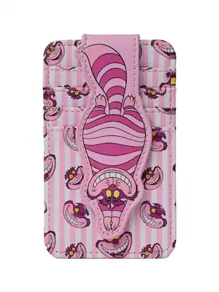 Front. Vulpecula Spade - Card Holder Wallet Slim Compact (Cheshire Cat Pink) - Cheshire Cat Pink.