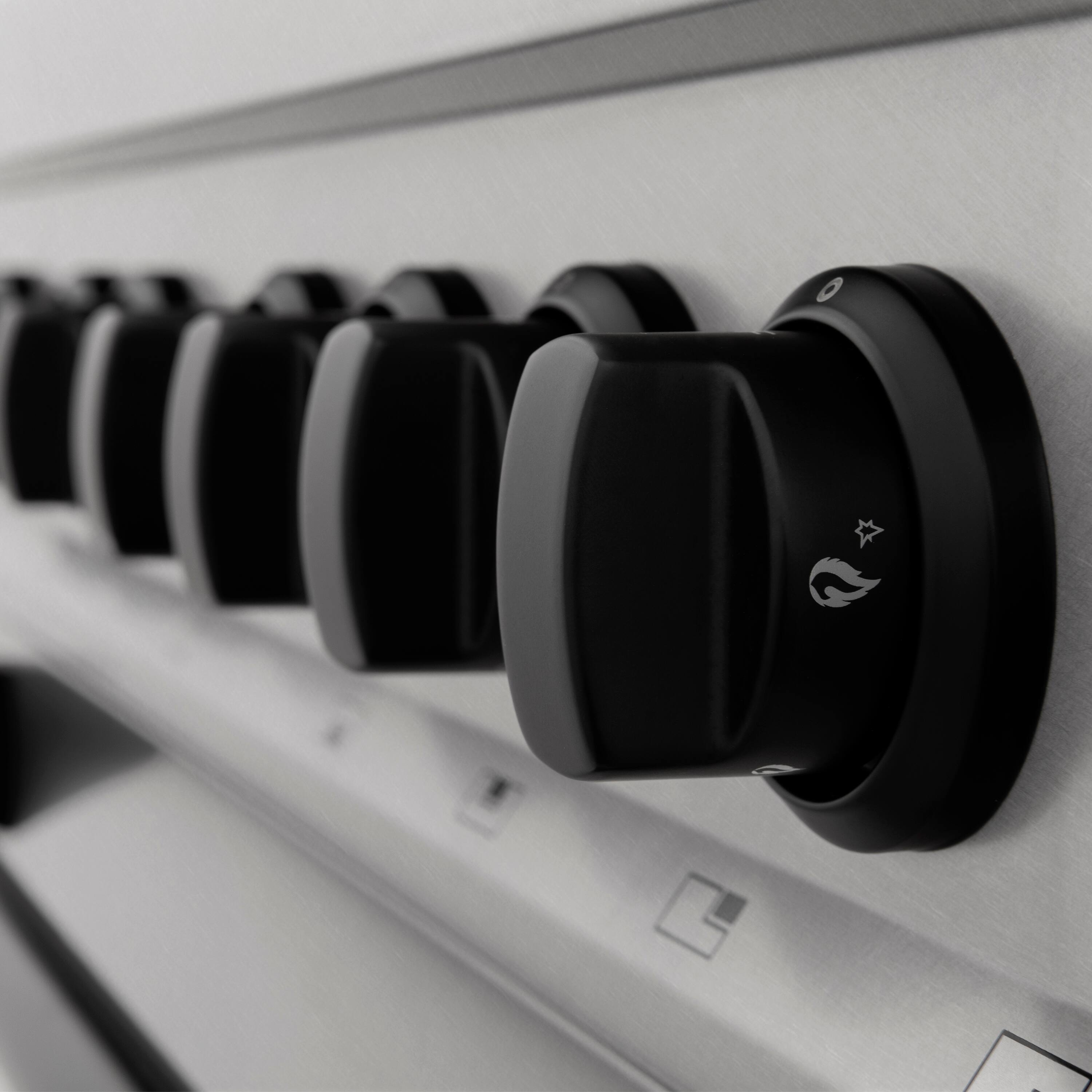 Alt View 2. ZLINE - ZLINE Autograph 30 in. Legacy Dual Fuel Range in Satin Steel & Black Accents (RASZ-SN-30-MB) - Stainless steel.