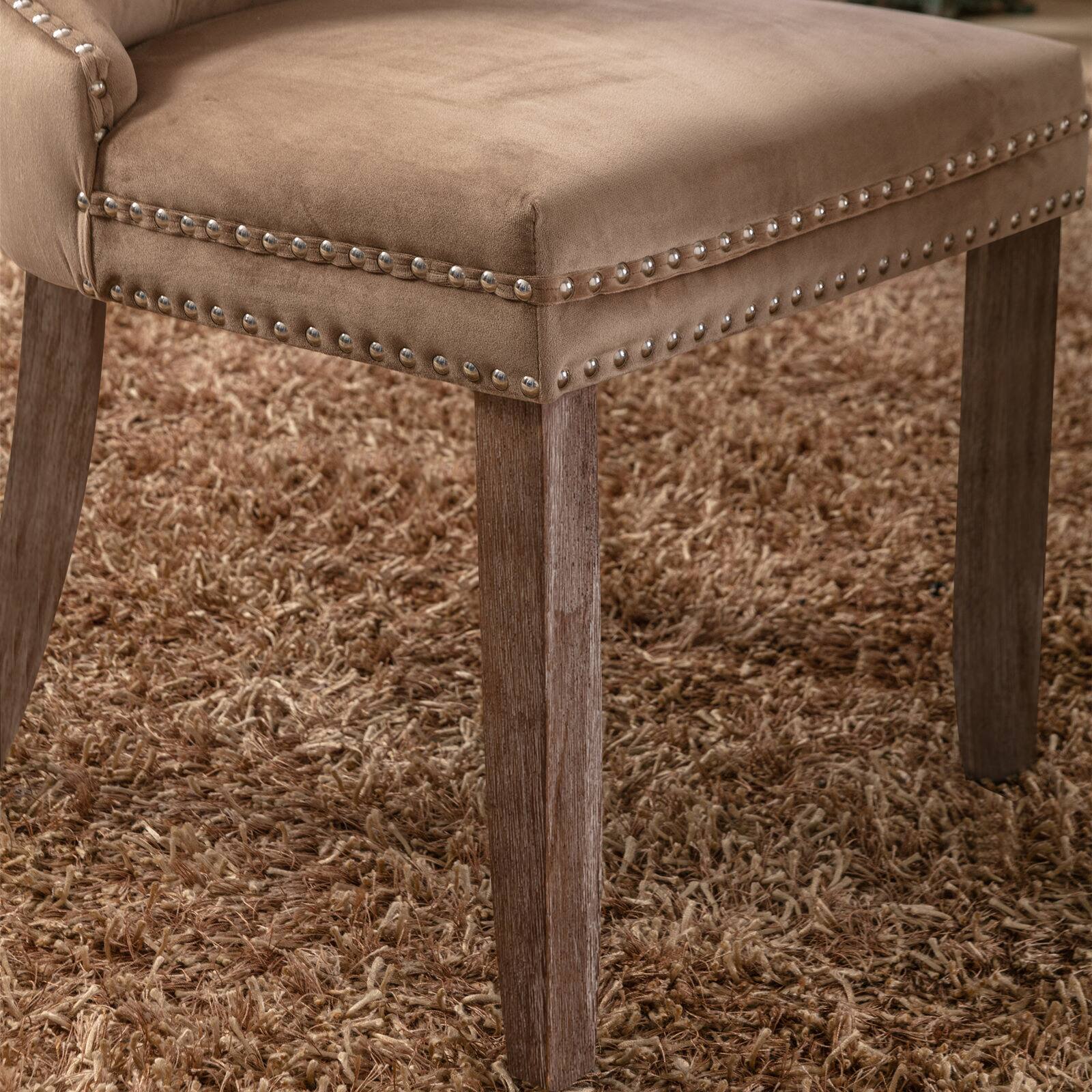MERAVOM Velvet Dining Chairs Set of 2, Upholstered High end Tufted ...