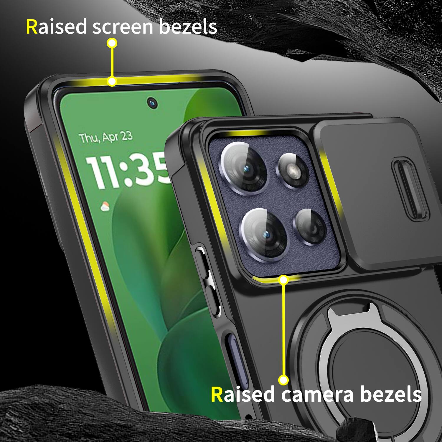 Raised screen bezels  
Thu, Apr 23 11:35  
Raised camera bezels