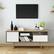 Alt View 14. Costway - Modern TV Stand/Console Cabinet 3 Shelves Storage Drawer Splayed Leg Wood/White - Oak/White.