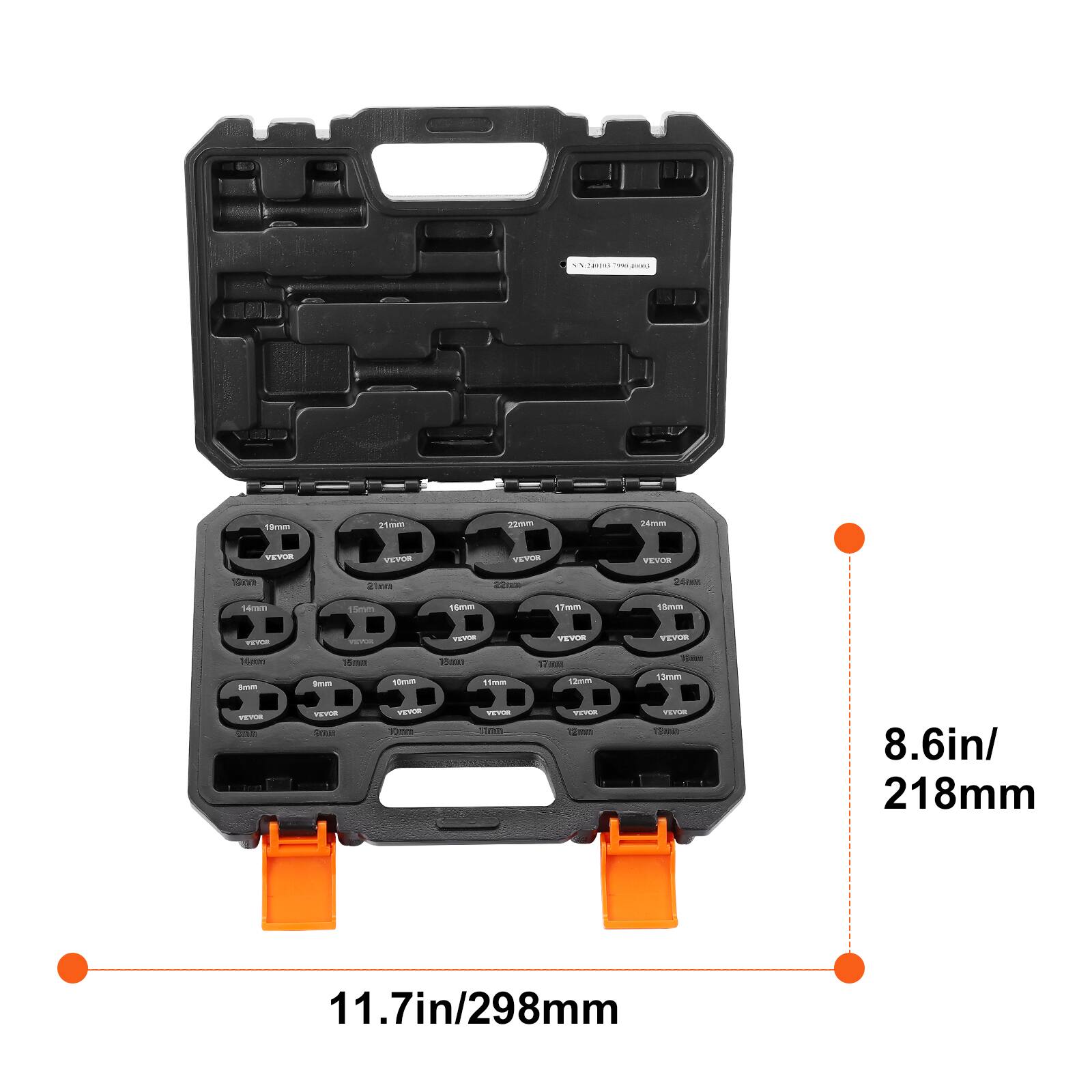 Sure, here is the corrected and grouped text from the image:

- D -o C travrum Tmm Timm 14mm VY vIrom VEVON VEVOR Sa A -. CAIM 14mm - mmar 1hom 15mm .- - n VEv VEVUE imn - Hoe n i 1mm C 1imm -- 15mm -. a ver So VSYLE Cm - Limm CO ima VETOO Loa 8.6in/ 218mm 11.7in/298mm

Corrected and grouped:

- D -o C travrum Tmm Timm 14mm VY vIrom VEVON VEVOR Sa A
- CAIM 14mm - mmar 1hom 15mm
- n VEv VEVUE imn - Hoe n i 1mm C 1imm -- 15mm
- a ver So VSYLE Cm - Limm CO ima VETOO Loa
- 8.6in/ 218mm 11.7in/298mm

Additional measurements from the image:

-
