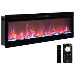 GARVEE - 88-Inch Built-in Electric Fireplace Heater for Bedrooms Living Room - Black