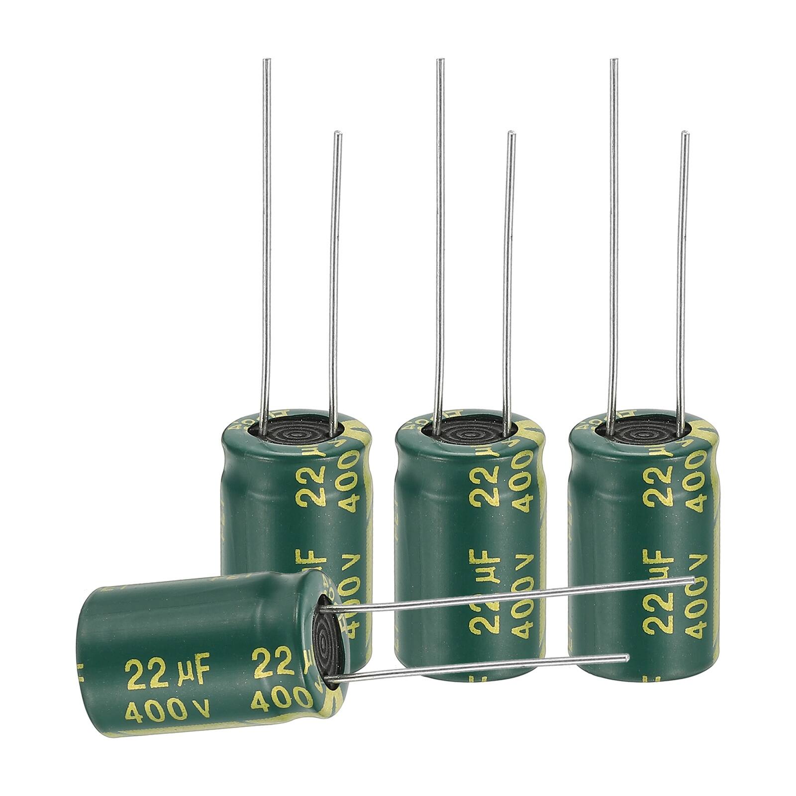 Unique Bargains - 22uF 400V 10x17mm Electrolytic Capacitor, High Frequency, Low Impedance, Radial Leads, 12pcs - Green price history on PriceWatchPro