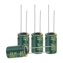 Unique Bargains - 22uF 400V 10x17mm Electrolytic Capacitor, High Frequency, Low Impedance, Radial Leads, 12pcs - Green