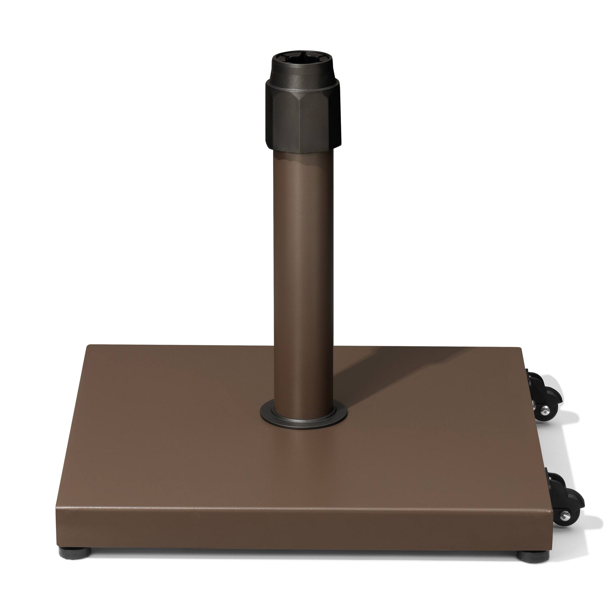 Crestlive Products - 42lbs Patio Umbrella Base with Wheels Heavy Duty for Outdoor Use Wind-Resistant Design - Brown