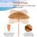 Tilting Design
Adjust the canopy to a suitable angle to block sunlight.
Heavy-duty pointed end helps you easily insert umbrella into sand.
Convenient button for opening and closing umbrella effortlessly.