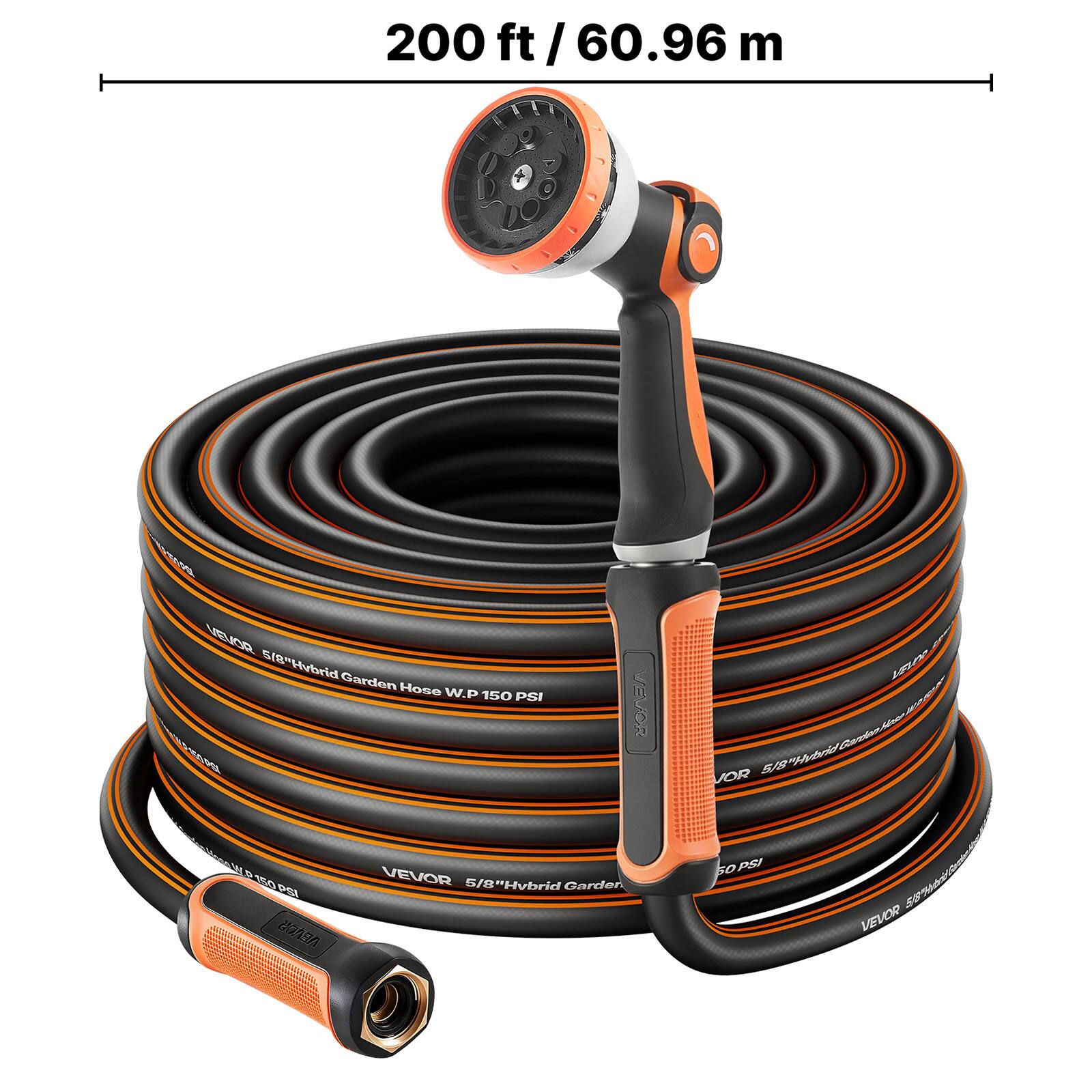 200 ft / 60.96 m

VEVOR 5/8" Hybrid Garden Hose W.P 150 PSI

VEVOR B1 DE 5/8" Hybrid Garden Hose