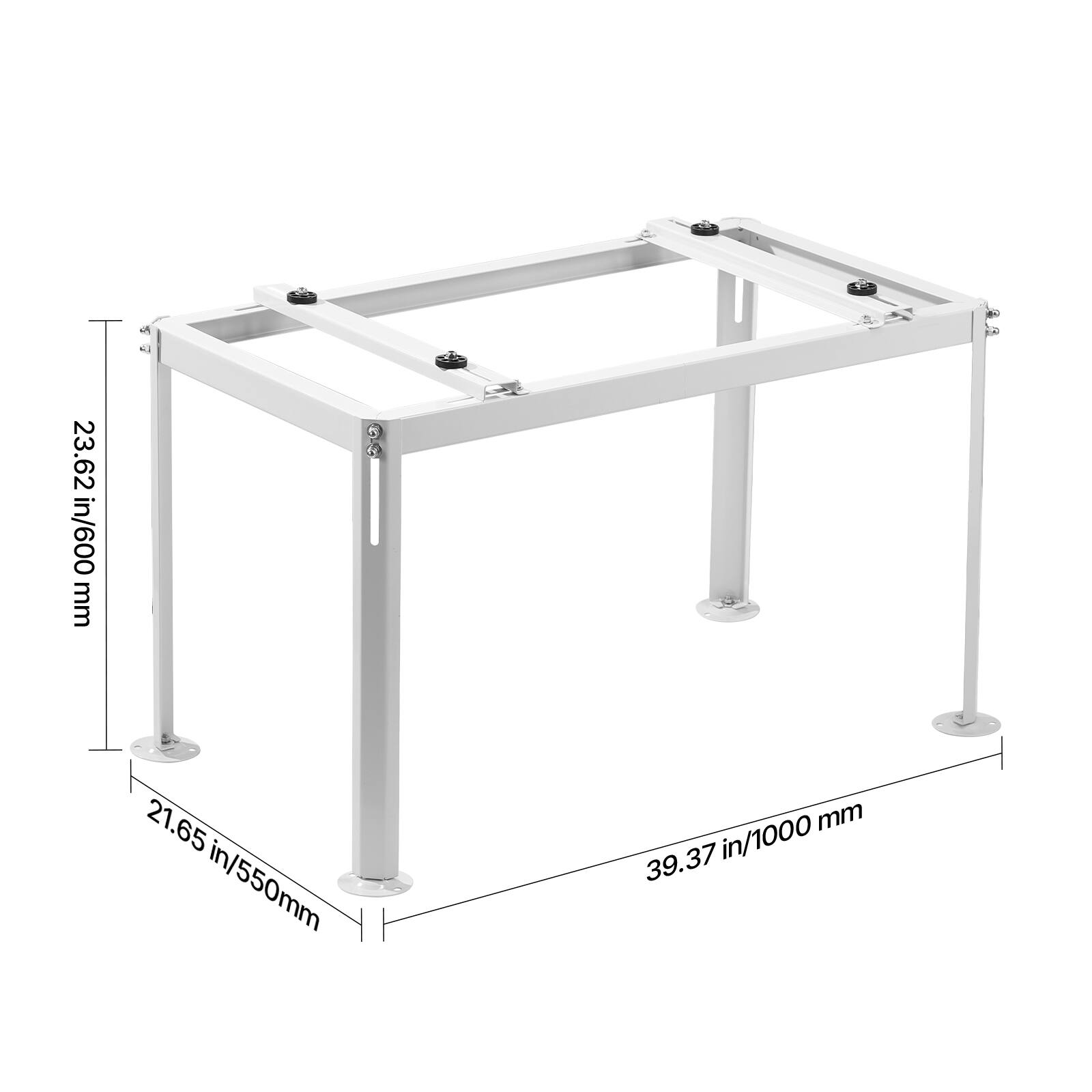 23.62 in/600 mm  
21.65 in/550 mm  
39.37 in/1000 mm