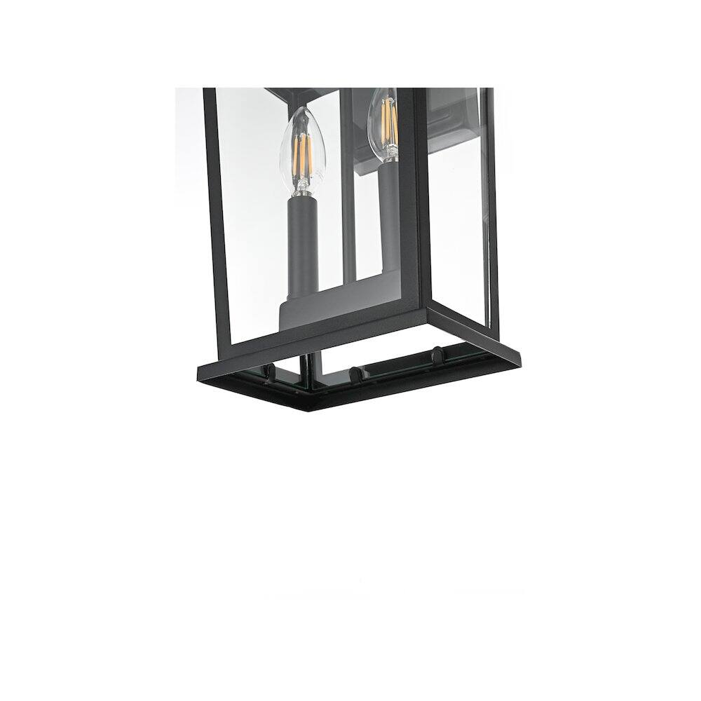 Alt View 1. Elegant Lighting - Berks 7 inch Outdoor Pendant in Black - Black.