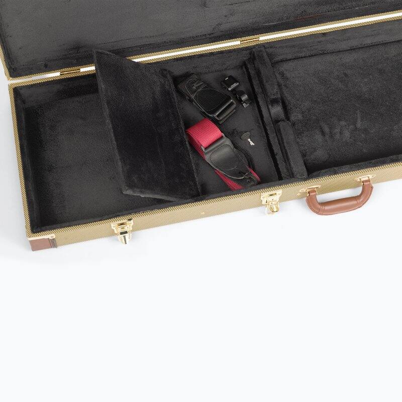 Alt View 2. On Stage Stands - On-Stage GCE6000T Electric Guitar Hard Case, Tweed - Black.