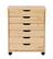 Angle. Linon Home Décor - Monte Wide Six-Drawer Rolling Storage Cart - Natural.