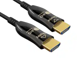 Cable Leader - 4K High-Speed HDMI Fiber Optic Cable AOC, HDMI 2.0 18Gbps CL3-Rated UL for Long In-Wall Home Theater Runs - Black