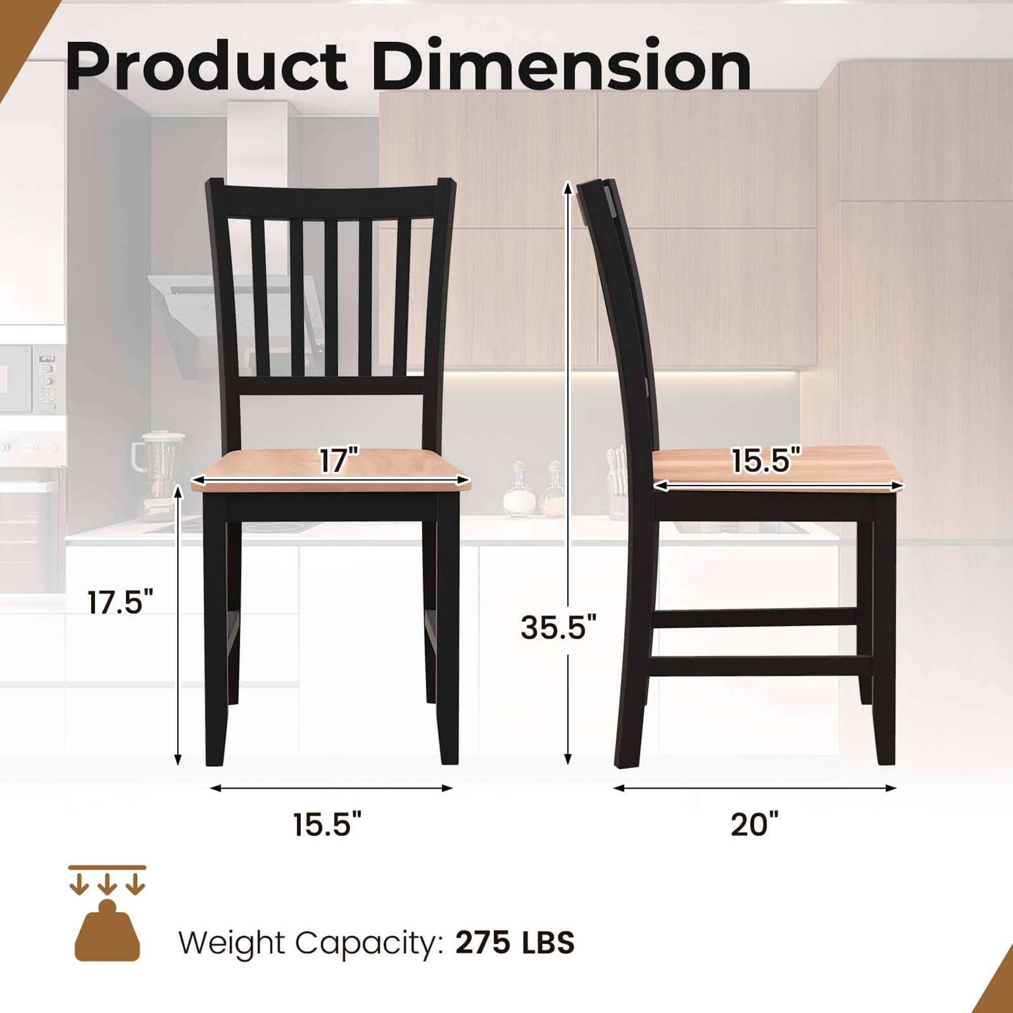 Product Dimension: 17" 15.5" 17.5" 35.5" 15.5" 20"
Weight Capacity: 275 LBS