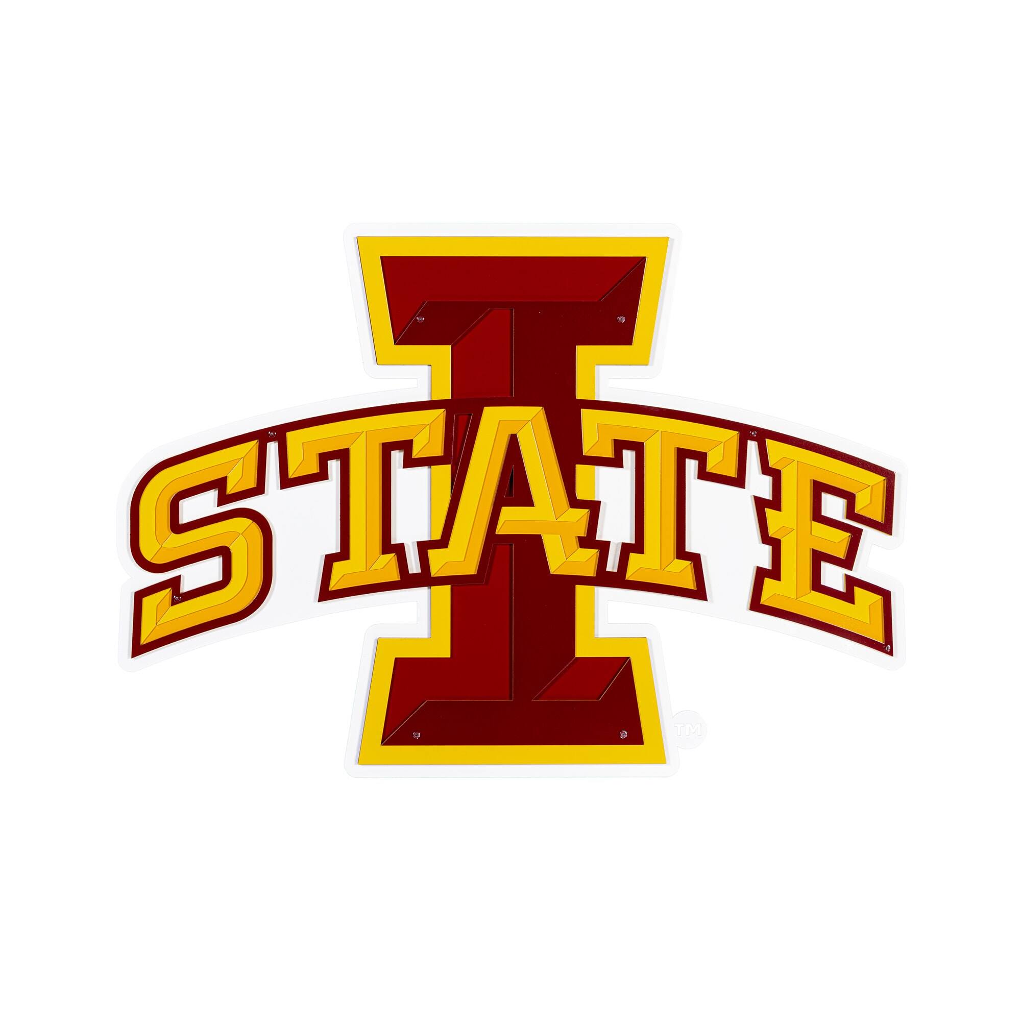 Iowa State Cyclones 23" Layered Metal Wall Art Sign