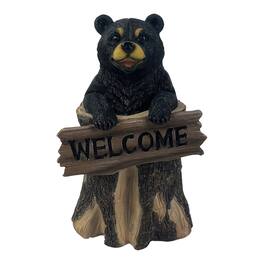 FC Design - 7"H Bear with WELCOME Sign Figurine Statue Office Desk Tabletop Home Decor Gift - Multi-Color