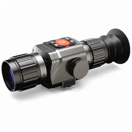 Front. Cluzine - Thermal Imaging Night Vision Scope with Zoom Focus, Crosshair Reticle, 25mm Objective Lens for Hunting.