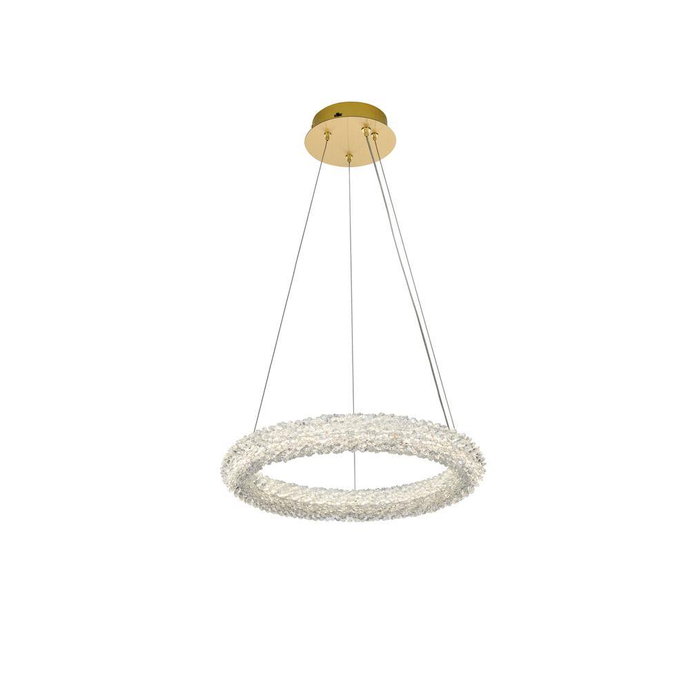 Alt View 1. Elegant Lighting - Bowen 18 inch Adjustable LED Chandelier in Satin Gold - Satin Gold.