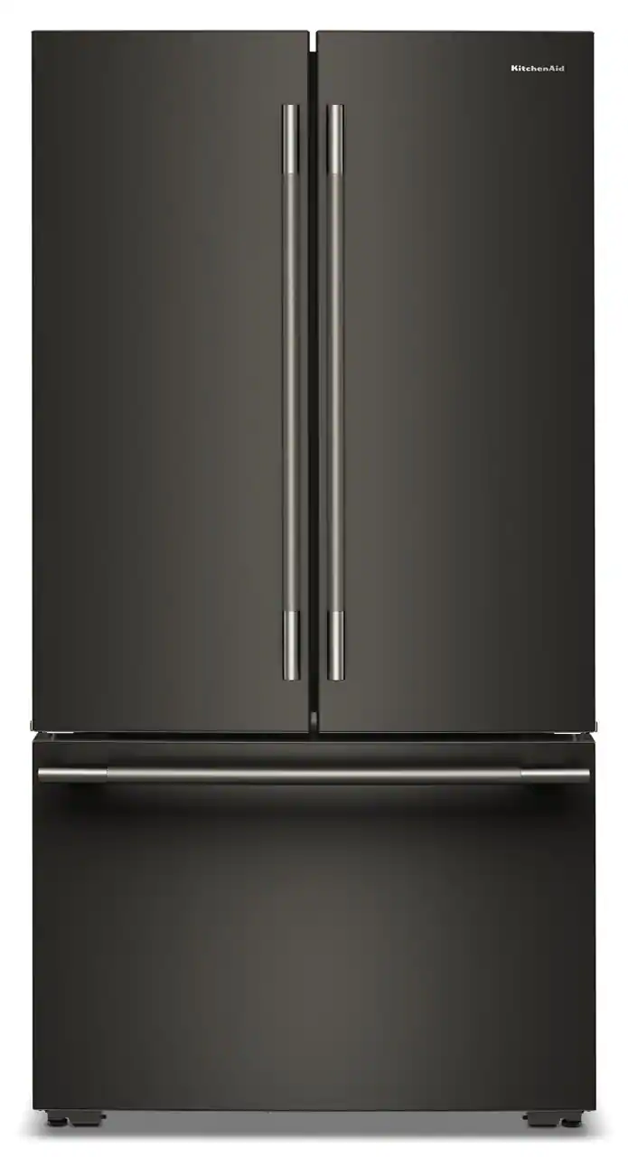 KitchenAid - 24 Cu. Ft. French Door Counter-Depth Refrigerator with Internal Water Dispenser - Black Ore