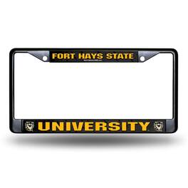 Rico Industries - Fort Hays State Tigers Metal License Plate Frame - Standard 12 x 6 in - Black - Multi