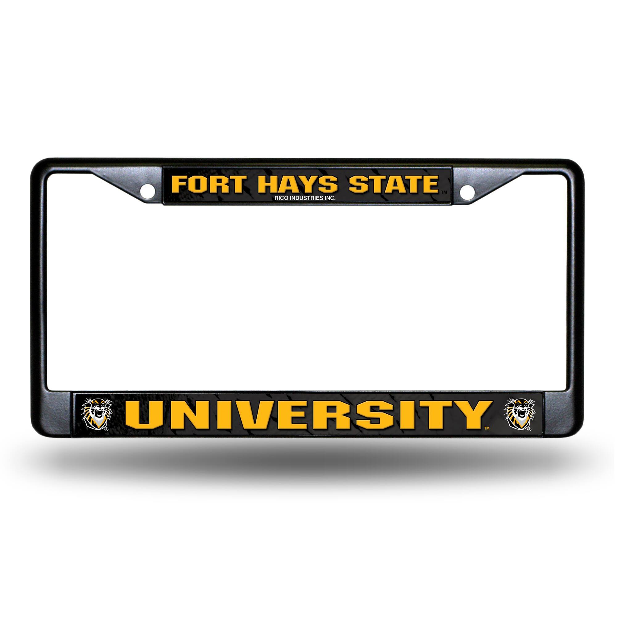 Fort Hays State Tigers Black Metal License Plate Frame