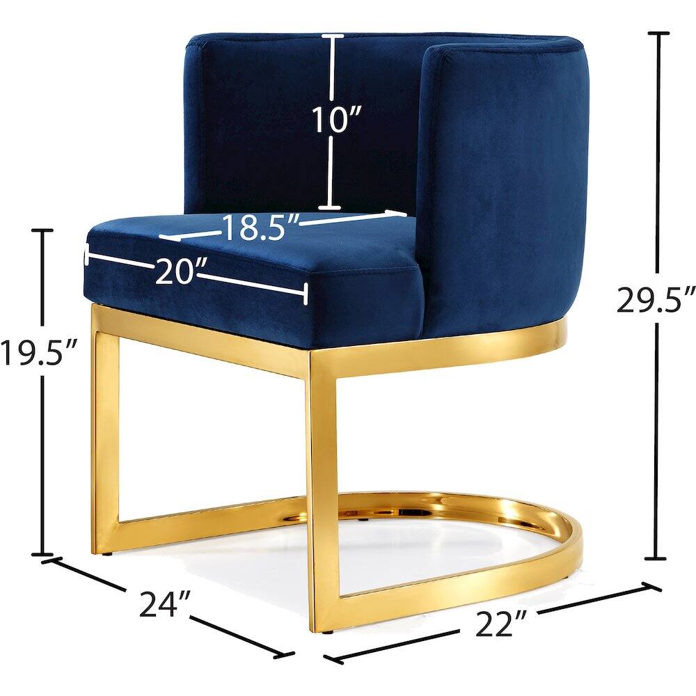 - Height: 29.5"
- Width: 22"
- Depth: 24"
- Seat Height: 19.5"
- Seat Depth: 20"
- Back Height: 10"
- Armrest Height: 18.5"