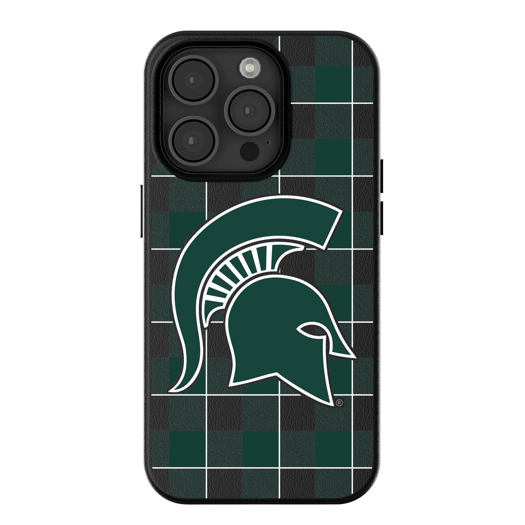 Keyscaper - NCAA - Michigan State Spartans Plaid Magnetic Bump iPhone Case - 15 - Black price history on PriceWatchPro