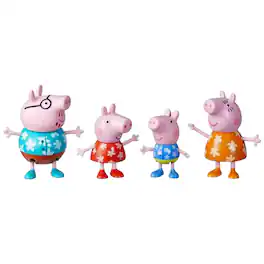 Hasbro - Peppa Pig Adventures Figure 4 Pack | Family Holiday - Pink