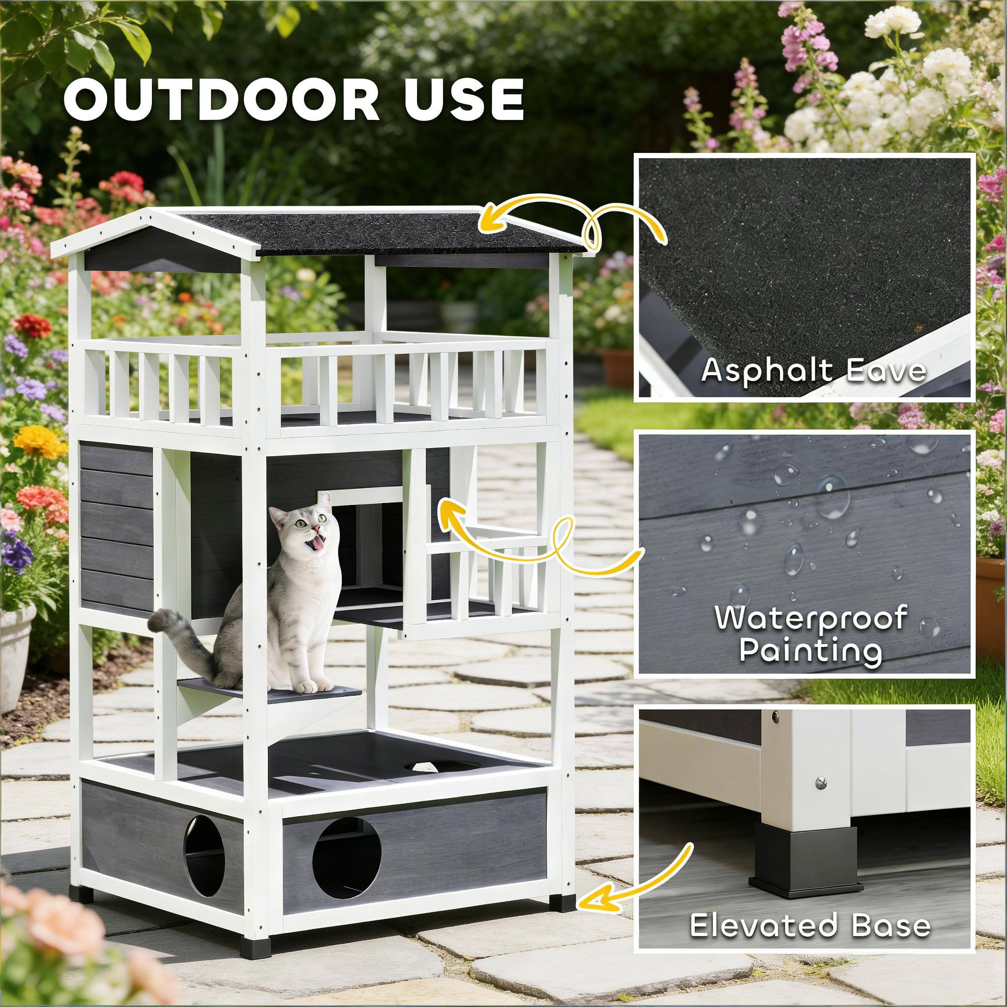 OUTDOOR USE

- Asphalt Eave
- Waterproof Painting
- Elevated Base