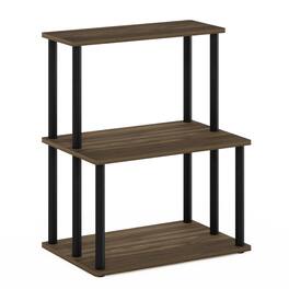 Furinno - Turn-N-Tube 3-Tier Toolless Kitchen Storage Shelf - Columbia Walnut/Black