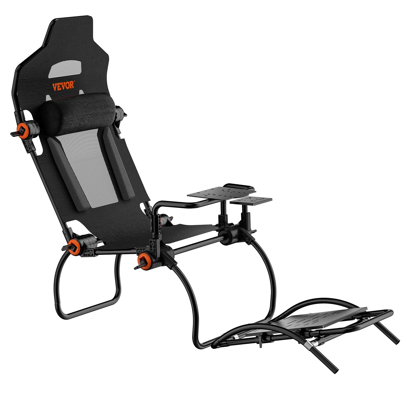 Alt View 5. VEVOR - Racing Wheel Stand Foldable For Logitech G923/G920/G29, Steering Wheel Stand & Foot Pedal Angle Adjustable - Black.