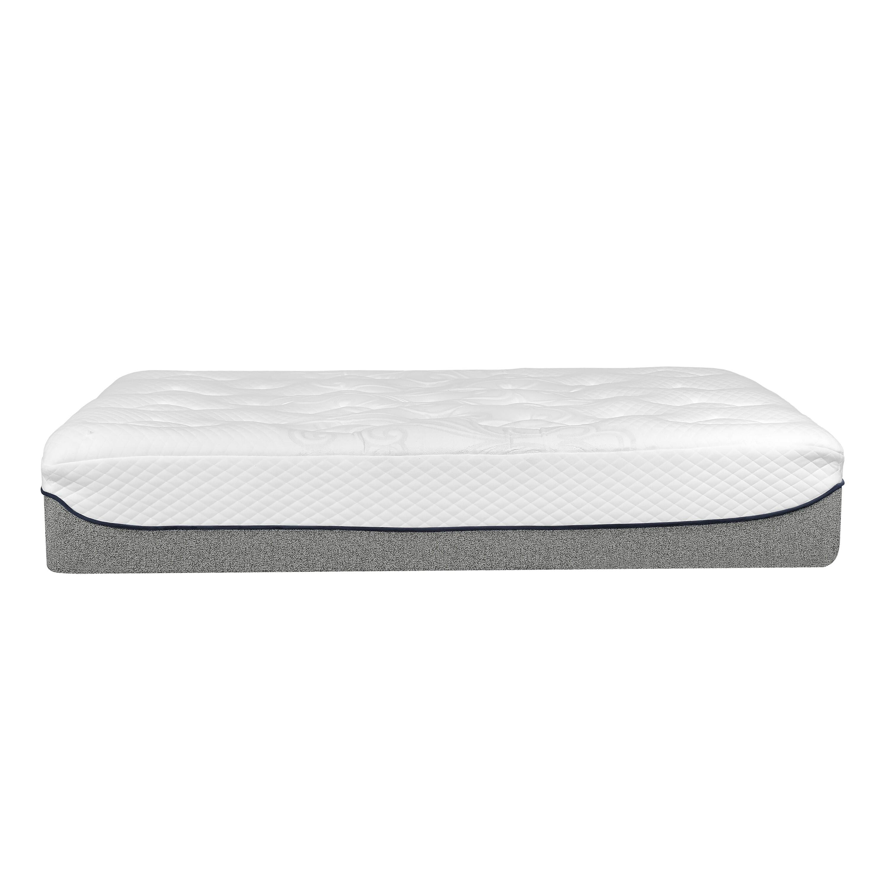 Left. Manhattan Lane - Divy Queen Size 13 Inch Mattress, Cool Gel Memory Foam, Jacquard Cover - White, Gray.