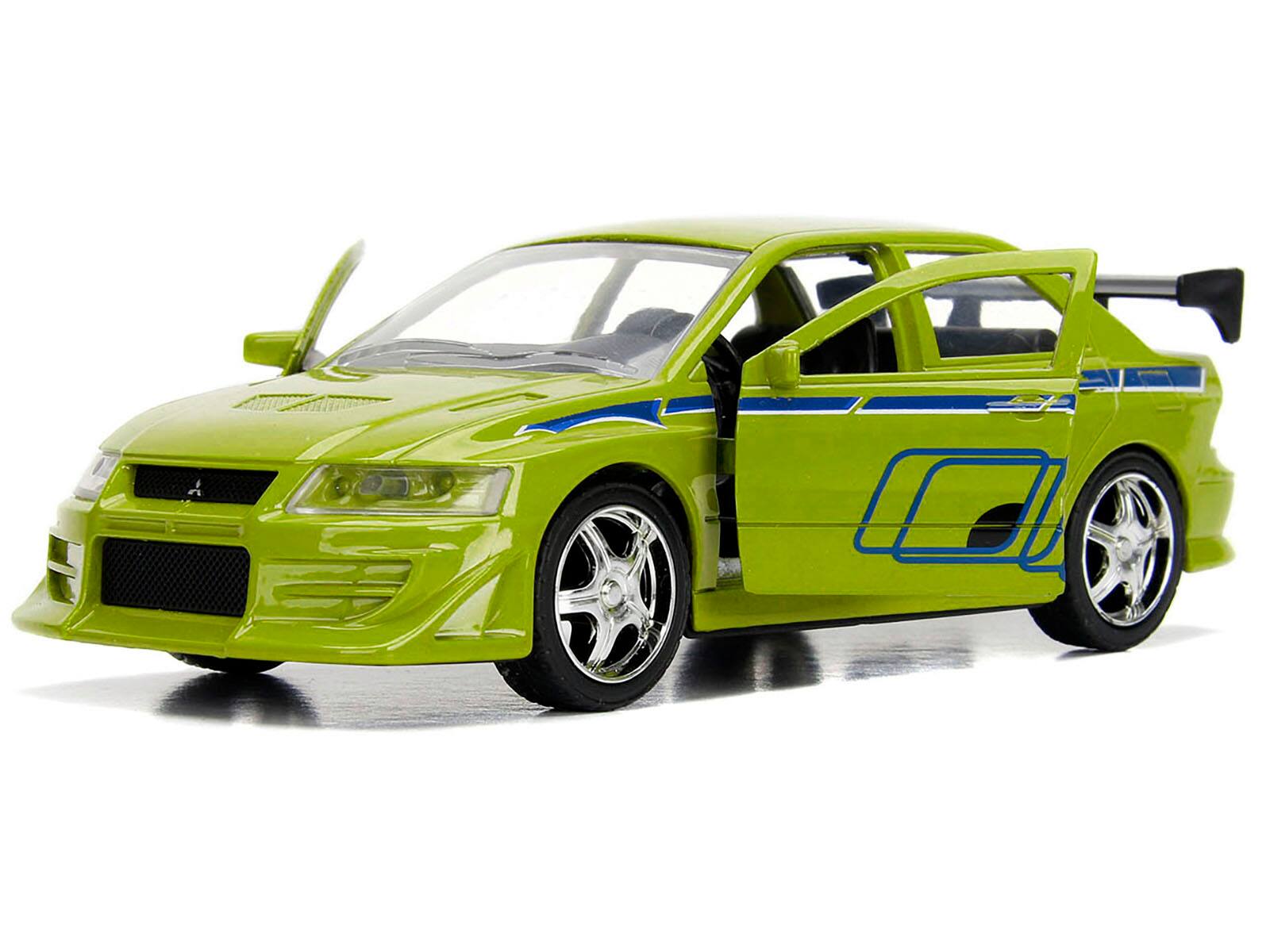 Angle. Jada - Brian's Mitsubishi Lancer Evolution VII Green "Fast & Furious" Movie 1/32 Diecast Model Car by Jada - Green.