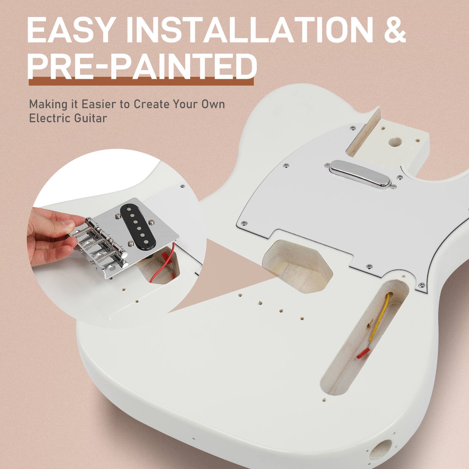 EASY INSTALLATION & PRE-PAINTED

Making it Easier to Create Your Own Electric Guitar