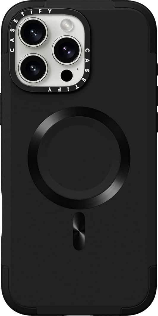 CASETiFY - Force Case with MagSafe for Apple iPhone 16 Pro Max - Black - Front_Zoom