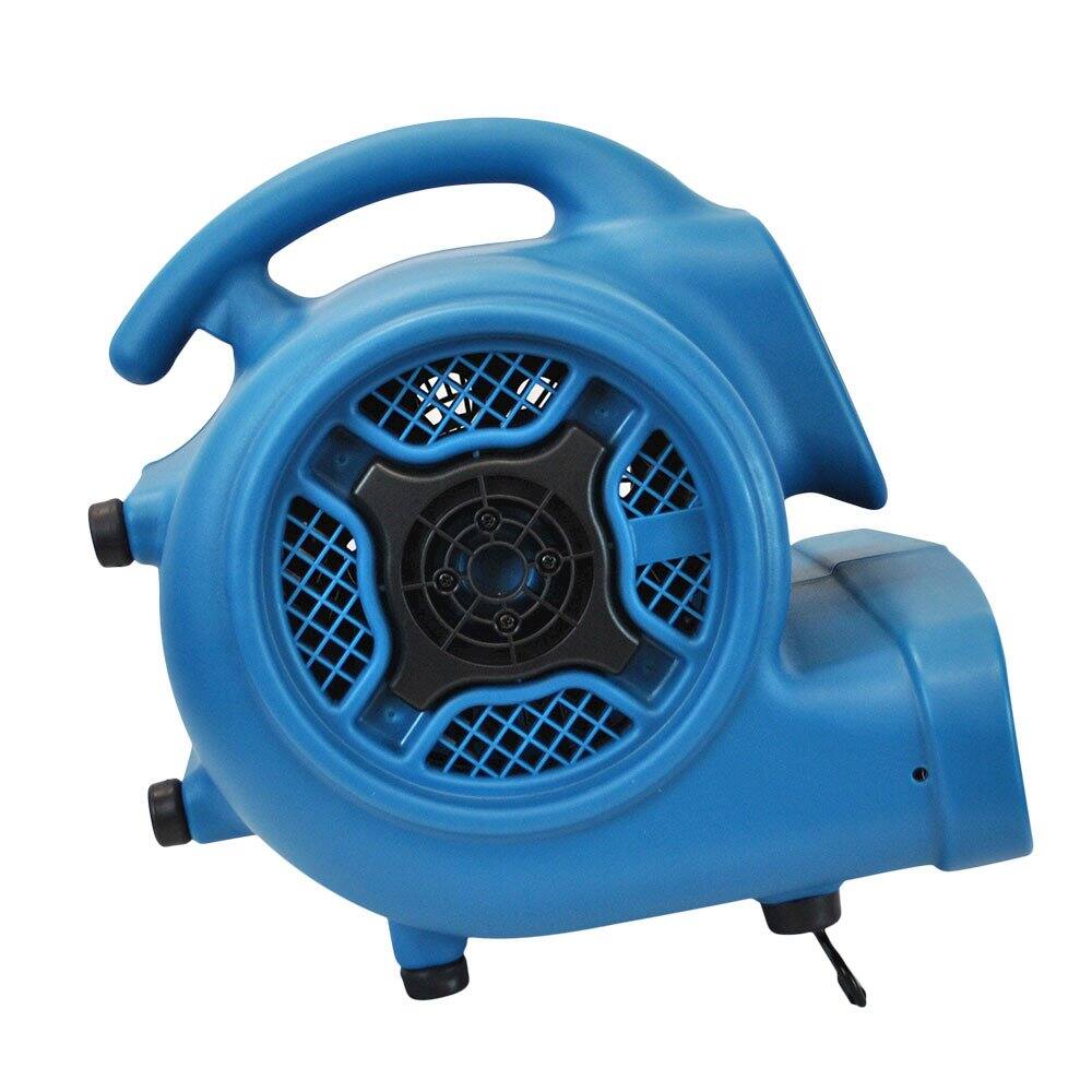 Left. XPOWER - P-400 1/4 HP 1600 CFM 3 Speed Air Mover, Carpet Dryer, Floor Fan, Blower - Blue.