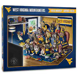 YouTheFan - West Virginia Mountaineers Purebred Fans 18'' x 24'' A Real Nailbiter 500-Piece Puzzle - Multicolor