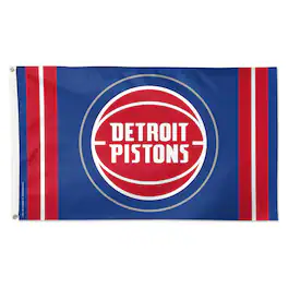 WinCraft - Detroit Pistons 3' x 5' Vertical Stripe Deluxe Single-Sided Flag - Multicolor