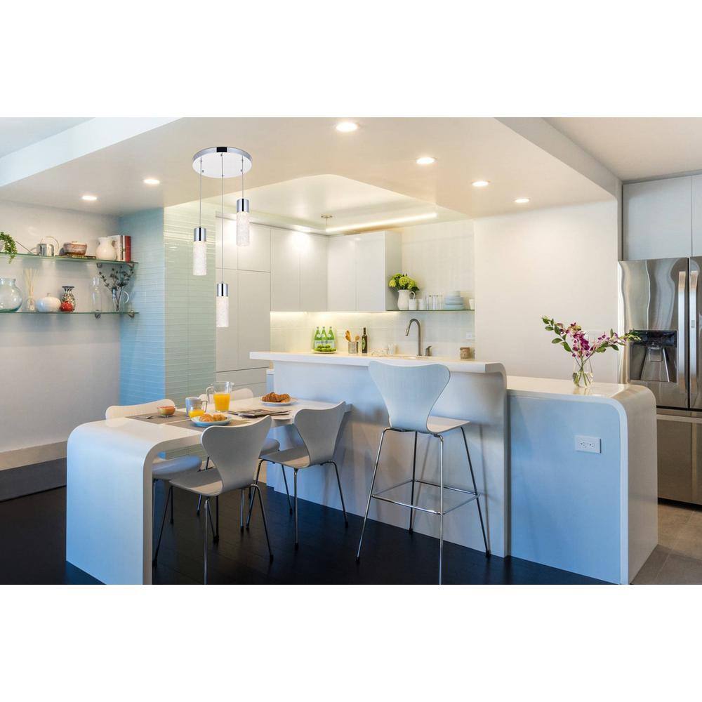 Alt View 7. Elegant Lighting - Constellation 3 light Chrome LED Pendant - Chrome.