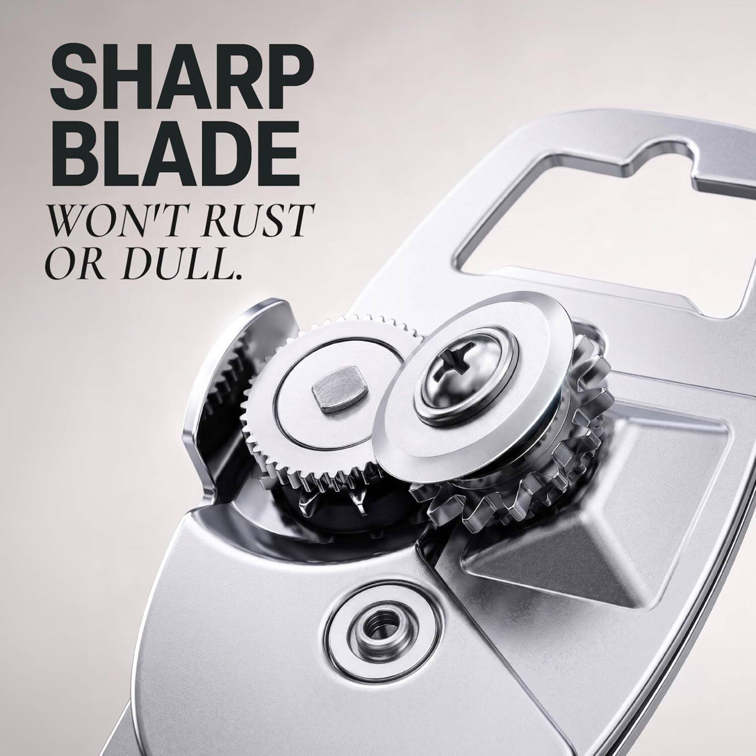 SHARP BLADE WON'T RUST OR DULL.