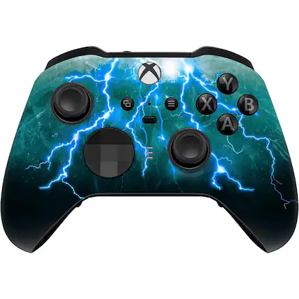 Front. Custom Controllerzz - Custom Elite Series 2 Wireless Controller for Xbox Series X, Xbox Series S, Xbox One - Green Skies.
