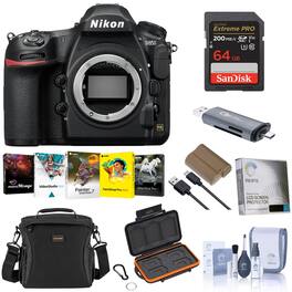 Bundle - Nikon - D850 DSLR Camera - With 64GB SDXC U3 Card, Camera Case, Spare Battery, Cleaning Kit, Memory Wallet, Card