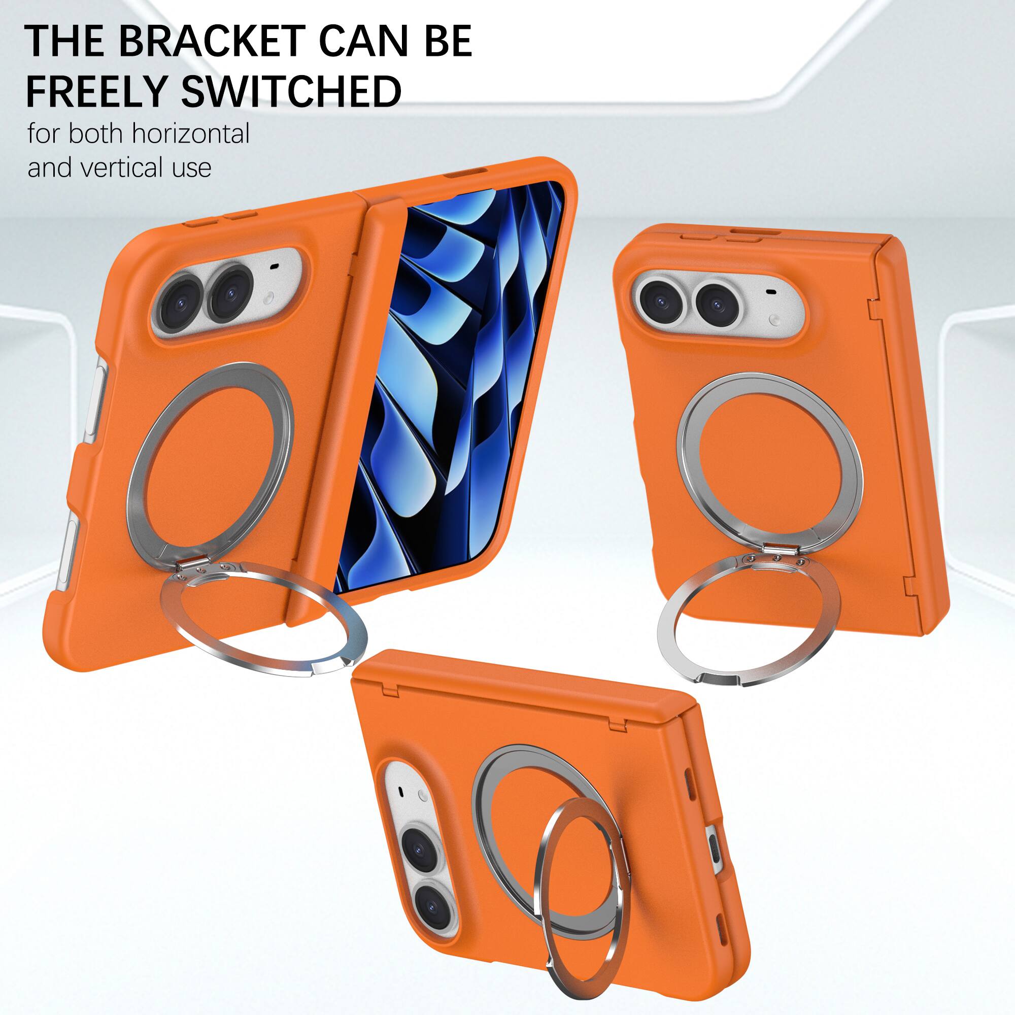 THE BRACKET CAN BE FREELY SWITCHED  
for both horizontal and vertical use