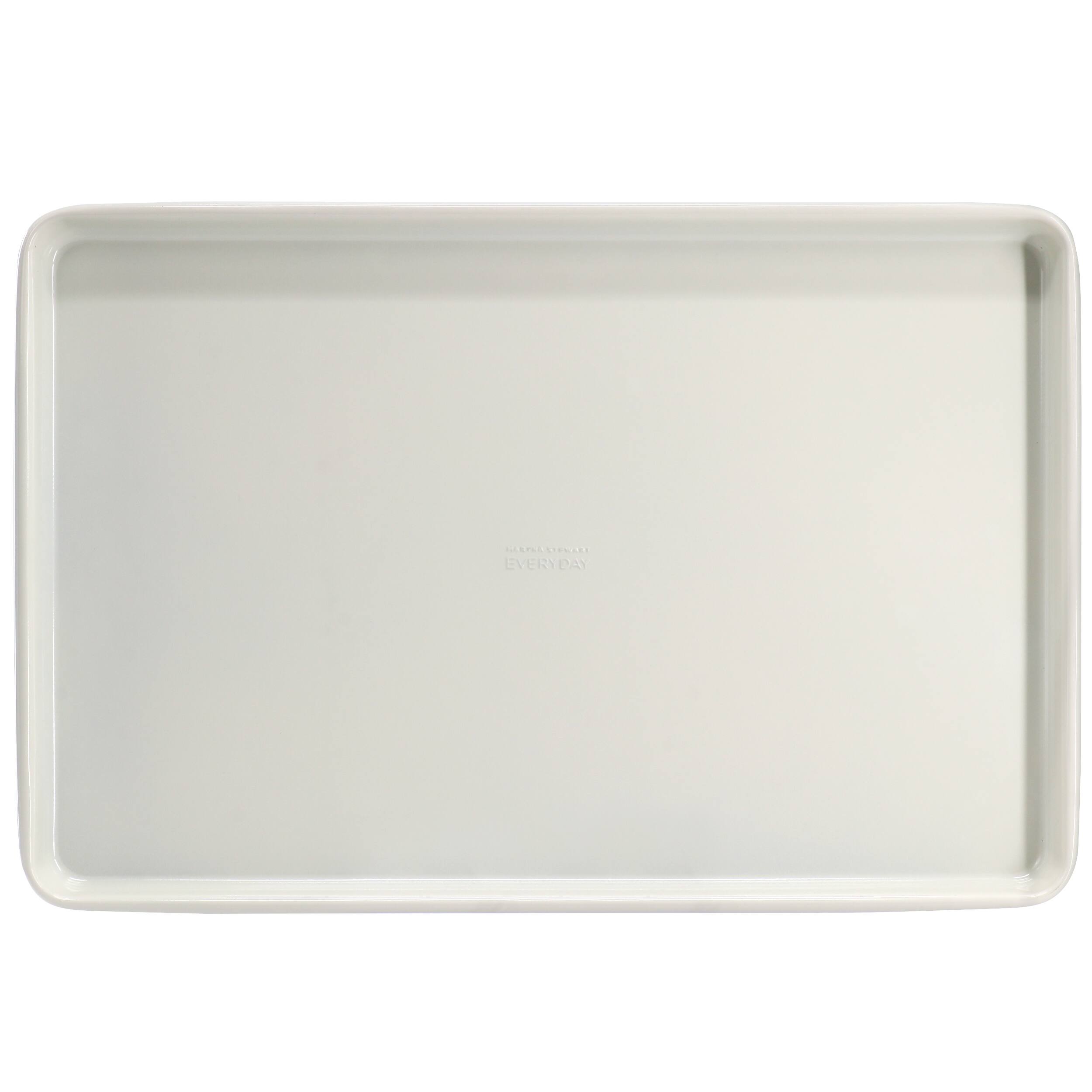 Martha Stewart - Everyday Color Bake 15 x 10 Inch Nonstick Rectangular Carbon Steel Cookie Sheet - Linen