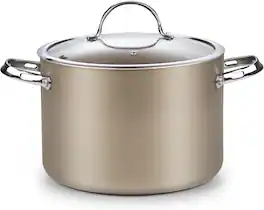 Cooks Standard - Classic 8 qt Stock Pot Dutch Oven Casserole with Glass Lid, Hard Anodized Nonstick Stockpot, Induction - bronze