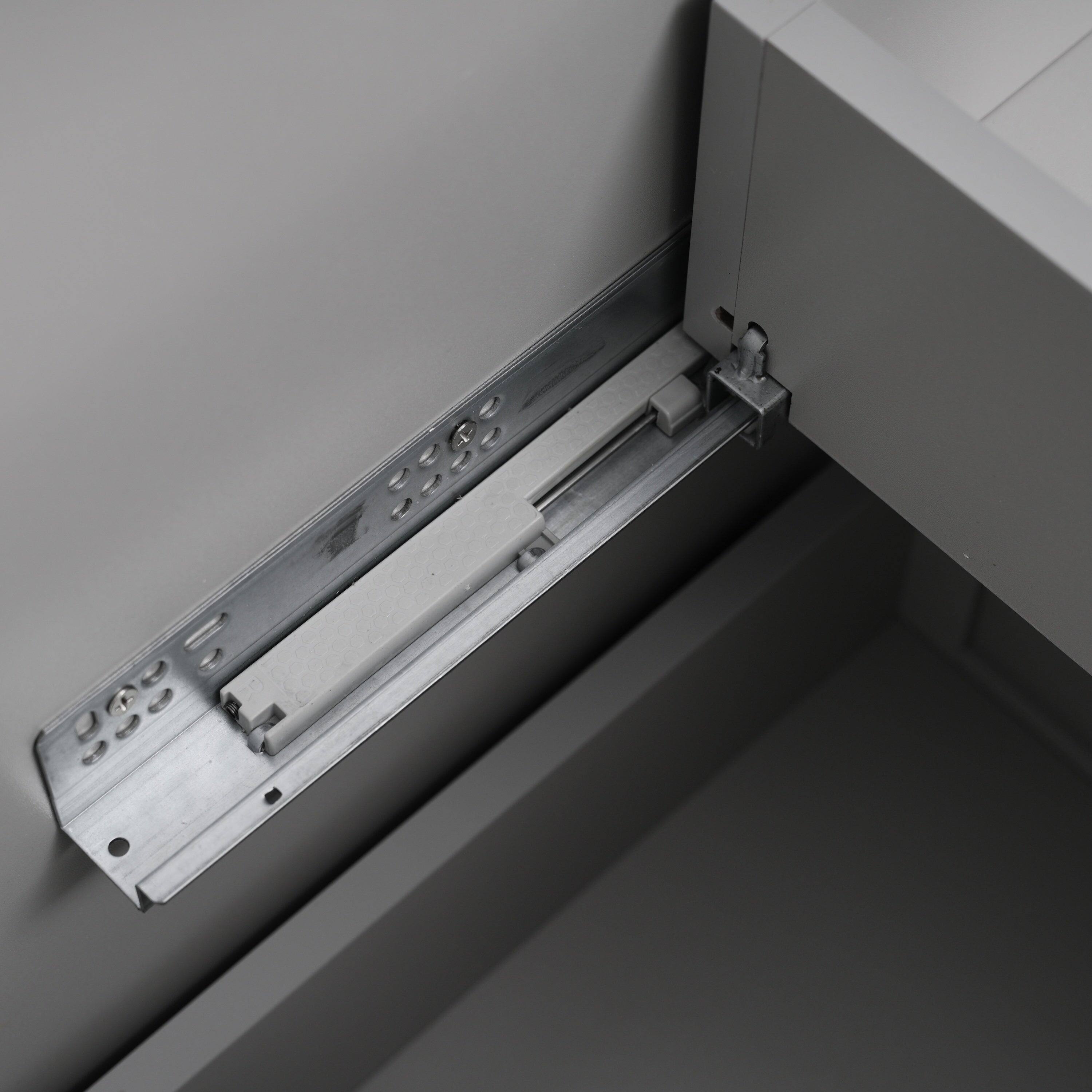 Angle. Boyel Living - 84 Inch Double Sink Bathroom Vanity with Ceramic Sinks Quartz Countertop Adjustable Shelves 3 Drawers Gray - Gray.