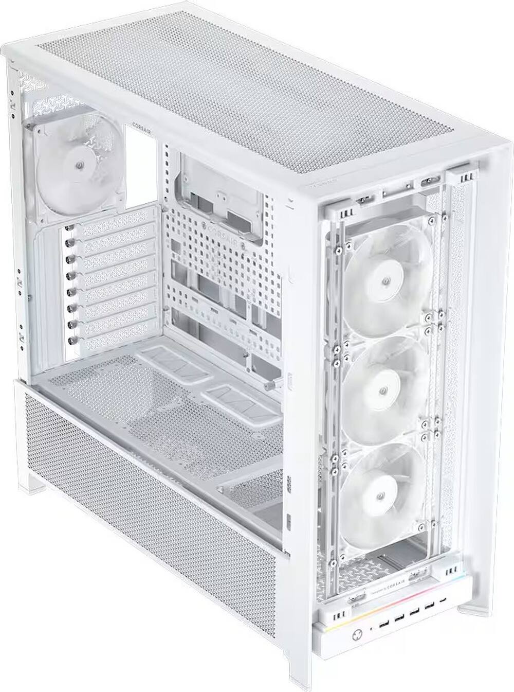 Alt View 15. CORSAIR - 5000D RS Mid-Tower Modular PC Case - White.