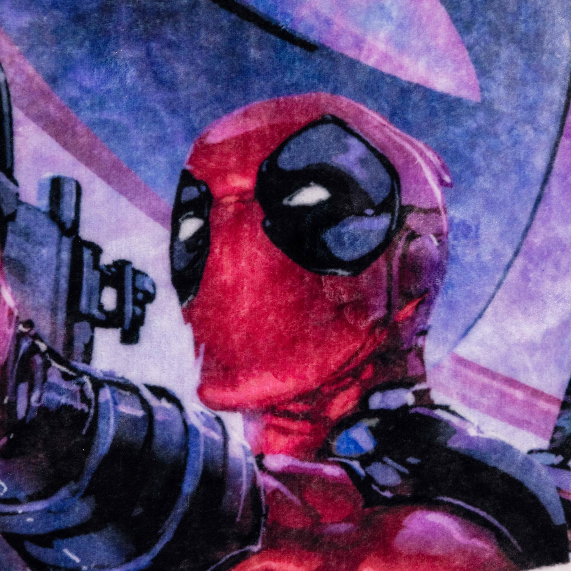 Alt View 1. Marvel - Marvel Comics Deadpool Corps Raschel Throw Blanket | 50 x 60 Inches - Blue.