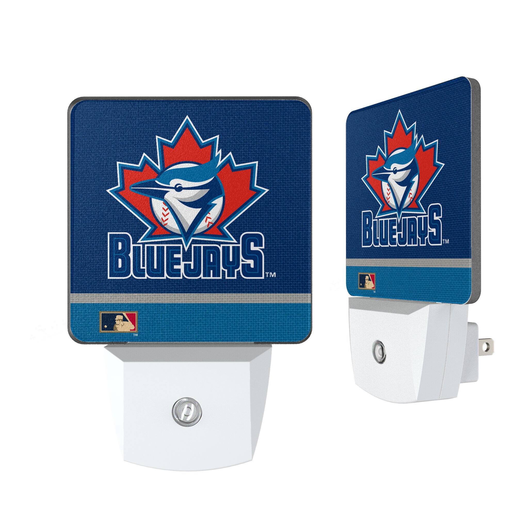 Keyscaper - Toronto Blue Jays Stripe Design Nightlight 2-Pack - Multicolor